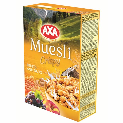 Crunchy muesli with honey, fruits and nuts (rich with vitamin E)