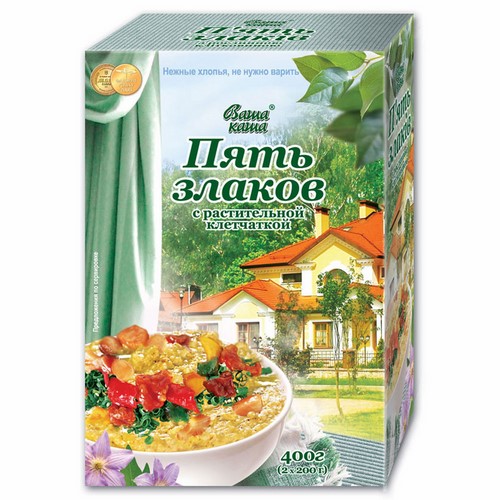 Каша «Пять злаков» с растительной клетчаткой