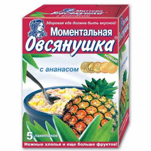 Каша «Овсянушка» с ананасом