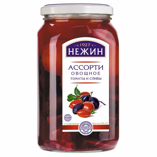 Marinated Mixed Vegetables tomatoes and plums