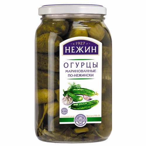 Marinated cucumbers "nezhin style"