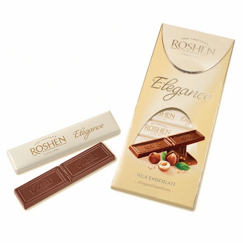 ROSHEN ELEGANCE Milk Chocolate with Chopped Hazelnuts