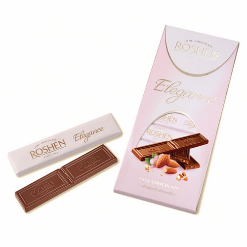 ROSHEN ELEGANCE Milk Chocolate with Chopped Almonds