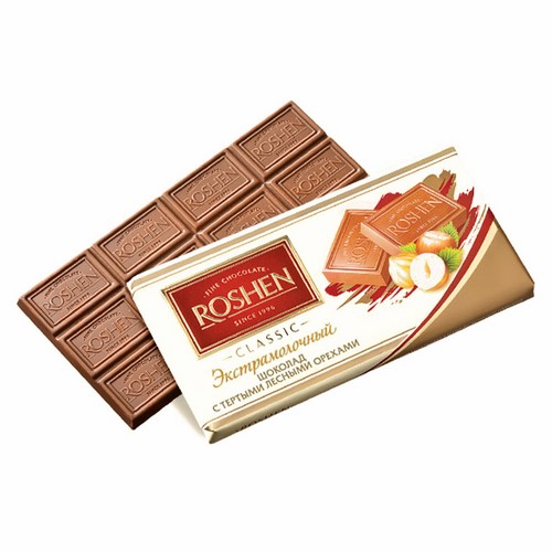 ROSHEN Milk Chocolate with Grated Hazelnuts