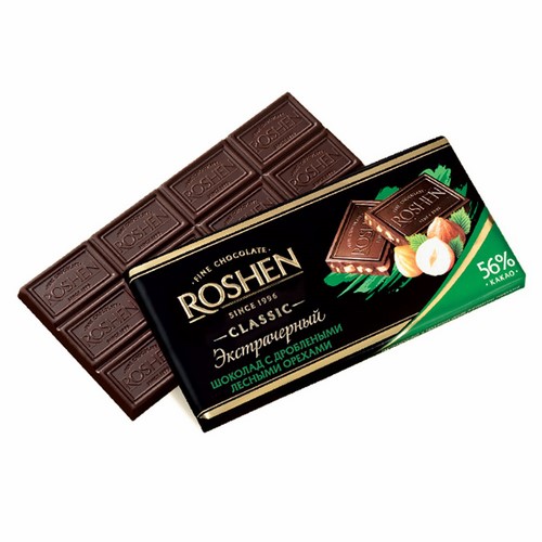 ROSHEN Dark Chocolate with Chopped Hazelnuts