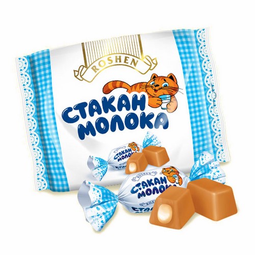 Ирис «Стакан молока» с молочной начинкой