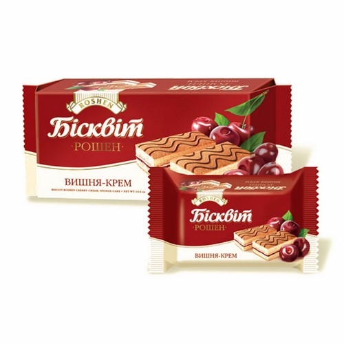 Бисквитные пирожные «Бисквит ROSHEN» вишня-крем